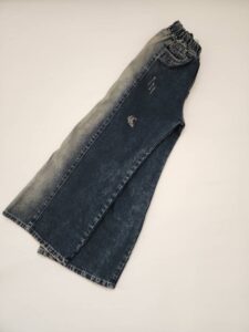 شلوار جین شافل دخترانه گرم بالا